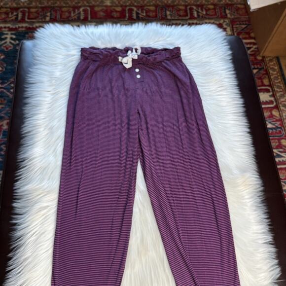 GAP Body Navy and Purple Striped PJ Pants - Picture 2 of 5